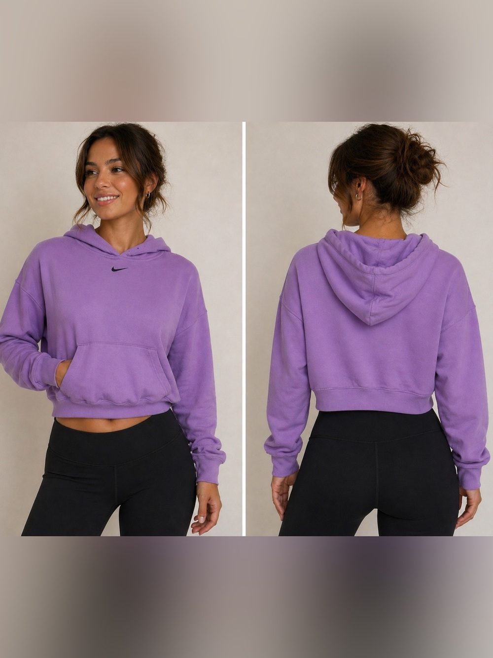 Nike Lavender Hoodie with Black Swoosh